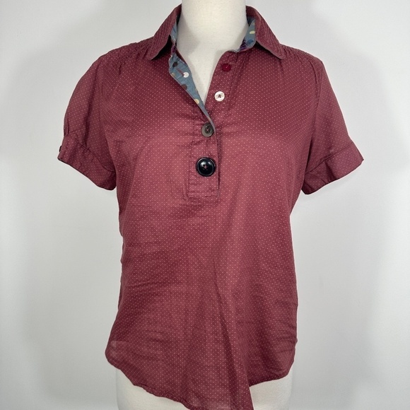 Isabella Sinclair Button Parade Blouse 100% Cotton Size Small - Picture 2 of 12